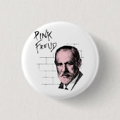 Roze Freud Sigmund Freud Ronde Button 3,2 Cm (Voorkant)