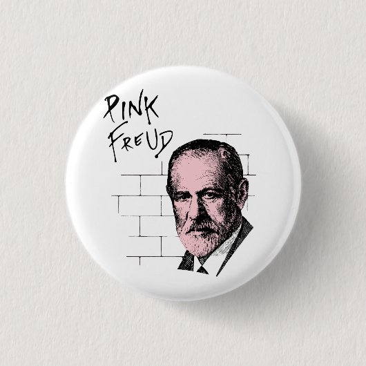 Roze Freud Sigmund Freud Ronde Button 3,2 Cm (Voorkant)