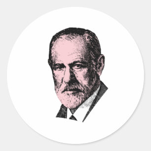 Roze Freud Sigmund Freud Ronde Sticker
