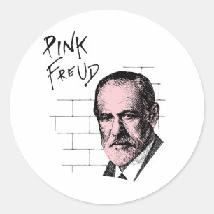 Roze Freud Sigmund Freud Ronde Sticker