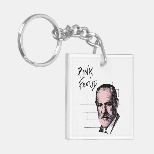 Roze Freud Sigmund Freud Sleutelhanger (Voorkant Links)