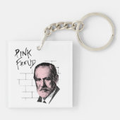 Roze Freud Sigmund Freud Sleutelhanger (Achterkant)