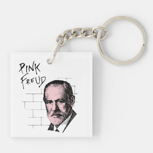 Roze Freud Sigmund Freud Sleutelhanger (Achterkant)