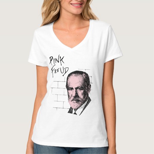 Roze Freud Sigmund Freud T-shirt (Voorkant)