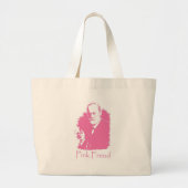 Roze Freud-tas Grote Tote Bag (Voorkant)
