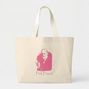 Roze Freud-tas Grote Tote Bag