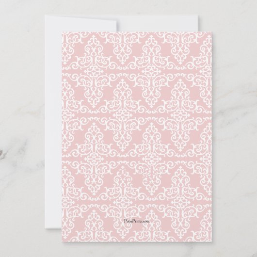 Roze Frill Religieuze Uitnodiging (Achterkant)