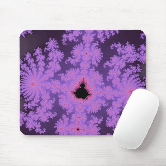 Roze Fronds Mousepad Muismat (Met muis)