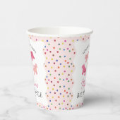 Roze Frosted Animal Cookies Baby Sprinkle Papieren Bekers (Links)