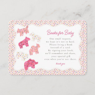 Roze Frosted Animal Cookies Boeken voor Baby Inser Informatiekaartje