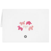 Roze Frosted Animal Cookies Dank u wel kaart (Achterkant Horizontaal)