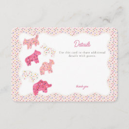 Roze Frosted Animal Cookies Details Invoegen Informatiekaartje