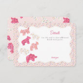 Roze Frosted Animal Cookies Details Invoegen Informatiekaartje (Voorkant / Achterkant)