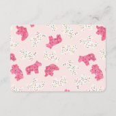 Roze Frosted Animal Cookies Gift Registratie Invoe Informatiekaartje (Achterkant)