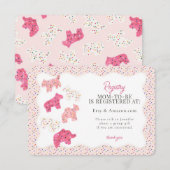 Roze Frosted Animal Cookies Gift Registratie Invoe Informatiekaartje (Voorkant / Achterkant)