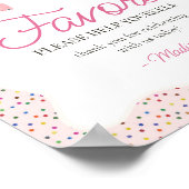 Roze Frosted Animal Cookies Sprinkle Favors Sign Poster (Hoek)