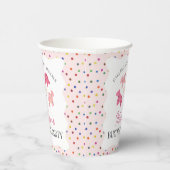 Roze Frosted Animal Cookies Verjaardagsfeest Papieren Bekers (Rechts)