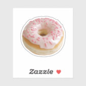 Roze Frosted Donut met Sprinkles Sticker (Vel)