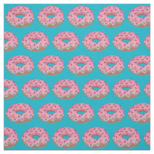 Roze Frosted Donut Sprinkles Doughnut Junk Food Stof