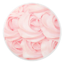 Roze frosting roos keramische knop
