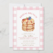 Roze Fruit Pannenkoek Vrijgezellenfeest Brunch Kaart (Voorkant)