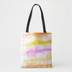 Roze Fruitig Pastel Waterverf Splash Tote Bag