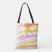 Roze Fruitig Pastel Waterverf Splash Tote Bag (Achterkant)