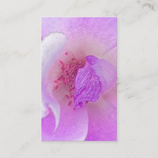 *~* Roze Fuchia lavender Roos Floral salon Visitekaartje (Voorkant)