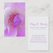 *~* Roze Fuchia lavender Roos Floral salon Visitekaartje (Voorkant / Achterkant)