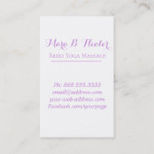 *~* Roze Fuchia lavender Roos Floral salon Visitekaartje (Achterkant)