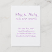 *~* Roze Fuchia Lavender Violet Roos Floral Salon Visitekaartje (Achterkant)