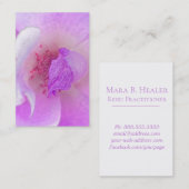 *~* Roze Fuchia Lavender Violet Roos Floral Spa Visitekaartje (Voorkant / Achterkant)