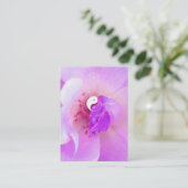 *~* Roze Fuchia Lavender Violet Roos Floral Visitekaartje (Staand voorkant)