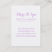 *~* Roze Fuchia Lavender Violet Roos Floral Visitekaartje (Achterkant)