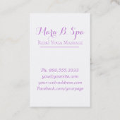 *~* Roze Fuchia Lavender Violet Roos Floral Visitekaartje (Achterkant)