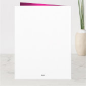 Roze Fuchsia and White Roses Vintage Wedding Bedankkaart (Achterkant)