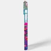 ROZE FUCHSIA BLAUW ABSTRACT DECO MONOGRAM Case-Mate iPhone CASE (Achterkant / Links)