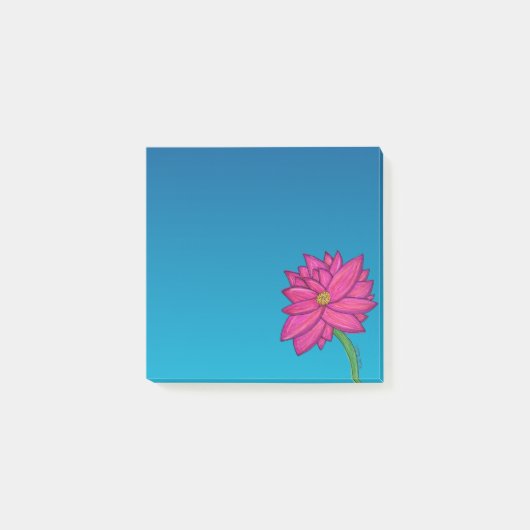 Roze Fuchsia Bloem Vierkante Notities Post-it® Notes (Voorkant)