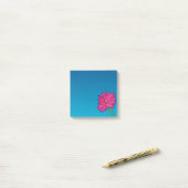 Roze Fuchsia Bloem Vierkante Notities Post-it® Notes (Op bureau)