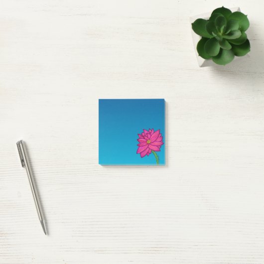 Roze Fuchsia Bloem Vierkante Notities Post-it® Notes (Kantoor)