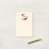 Roze Fuchsia Bloemen Klaprozen Krans Beste Moeder Post-it® Notes (Op bureau)