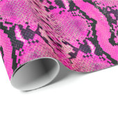 Roze Fuchsia Boa Constrictor Snakeskin Cadeaupapier (Rol Hoek)