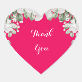 roze fuchsia bruiloft uitnodiging hart sticker