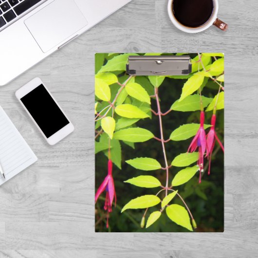 Roze Fuchsia Floral Klembord