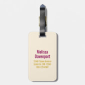 Roze Fuchsia Floral Poppies met de beste mam ooit Bagagelabel (Achterkant verticaal)