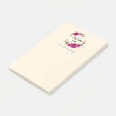 Roze Fuchsia Floral Poppies met de beste mam ooit Post-it® Notes (Schuin)