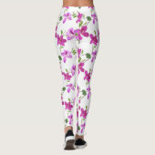 Roze/Fuchsia Floral Women's Leggings (Achterkant)
