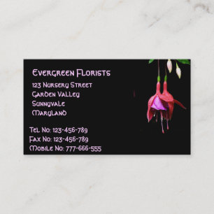 Roze Fuchsia Flower Visitekaartje