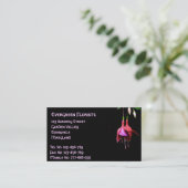 Roze Fuchsia Flower Visitekaartje (Staand voorkant)