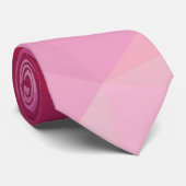 Roze fuchsia geometrisch veelhoekig stropdas (Opgerold)